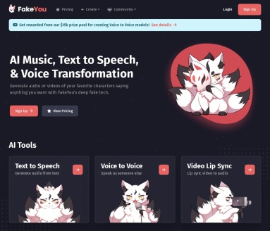 FakeYou-AI音乐、文字转语音